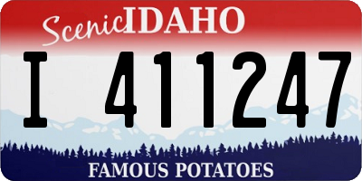 ID license plate I411247