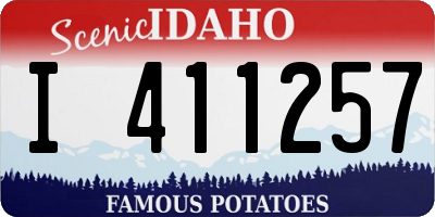 ID license plate I411257