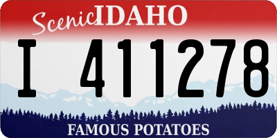 ID license plate I411278