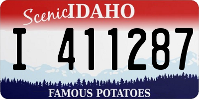 ID license plate I411287