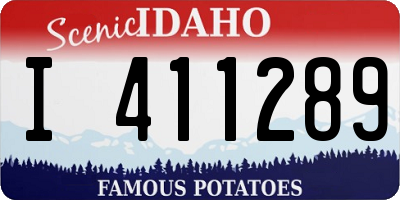 ID license plate I411289