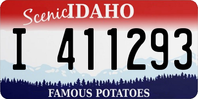 ID license plate I411293