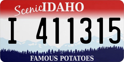 ID license plate I411315