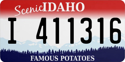 ID license plate I411316