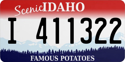 ID license plate I411322