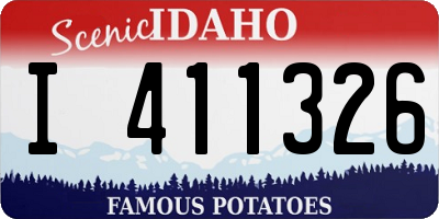 ID license plate I411326