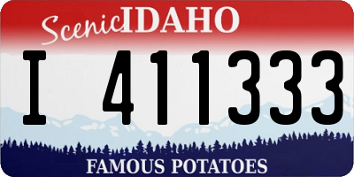 ID license plate I411333