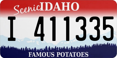 ID license plate I411335