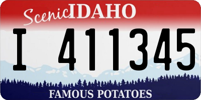 ID license plate I411345
