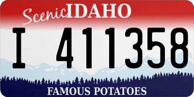 ID license plate I411358