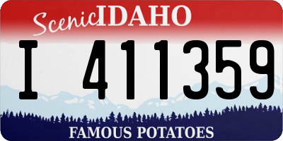 ID license plate I411359