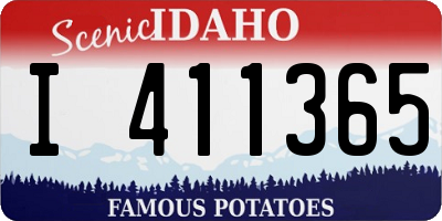 ID license plate I411365