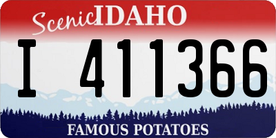 ID license plate I411366