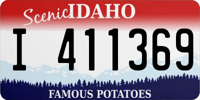 ID license plate I411369