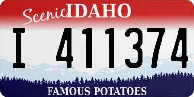ID license plate I411374