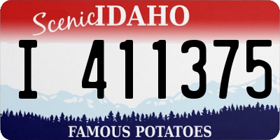 ID license plate I411375