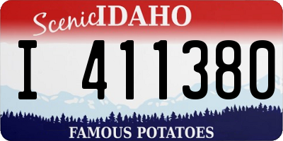 ID license plate I411380