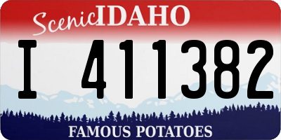 ID license plate I411382