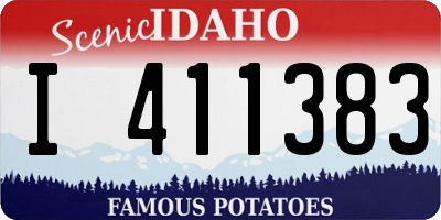 ID license plate I411383
