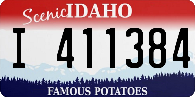 ID license plate I411384