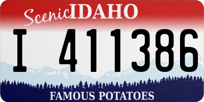 ID license plate I411386