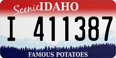 ID license plate I411387