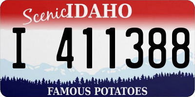 ID license plate I411388