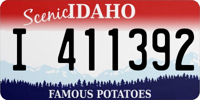 ID license plate I411392