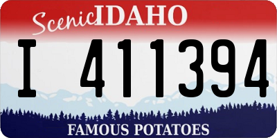 ID license plate I411394