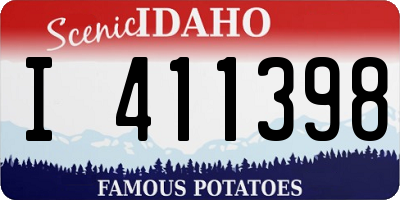 ID license plate I411398