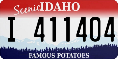 ID license plate I411404