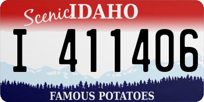 ID license plate I411406