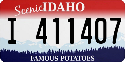 ID license plate I411407