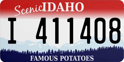 ID license plate I411408
