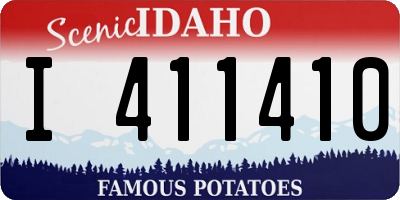 ID license plate I411410