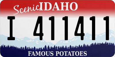 ID license plate I411411