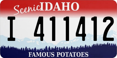 ID license plate I411412