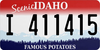 ID license plate I411415