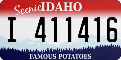ID license plate I411416