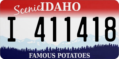 ID license plate I411418