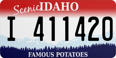 ID license plate I411420