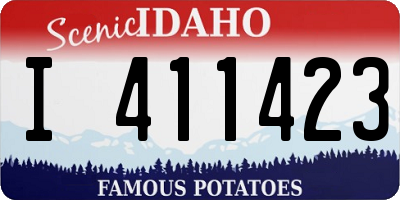 ID license plate I411423