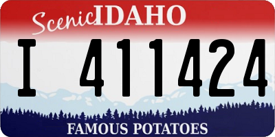 ID license plate I411424