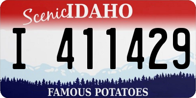 ID license plate I411429