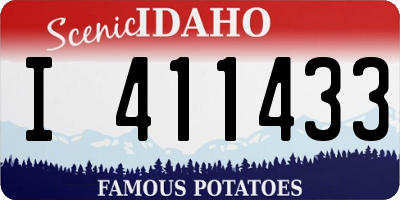 ID license plate I411433