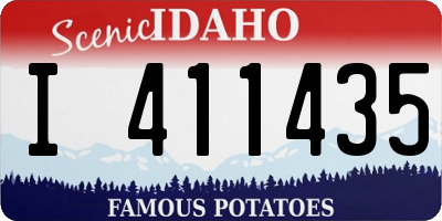 ID license plate I411435