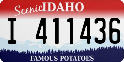 ID license plate I411436