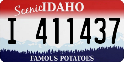 ID license plate I411437