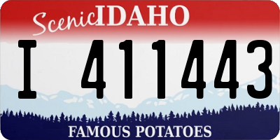 ID license plate I411443