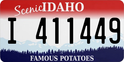 ID license plate I411449